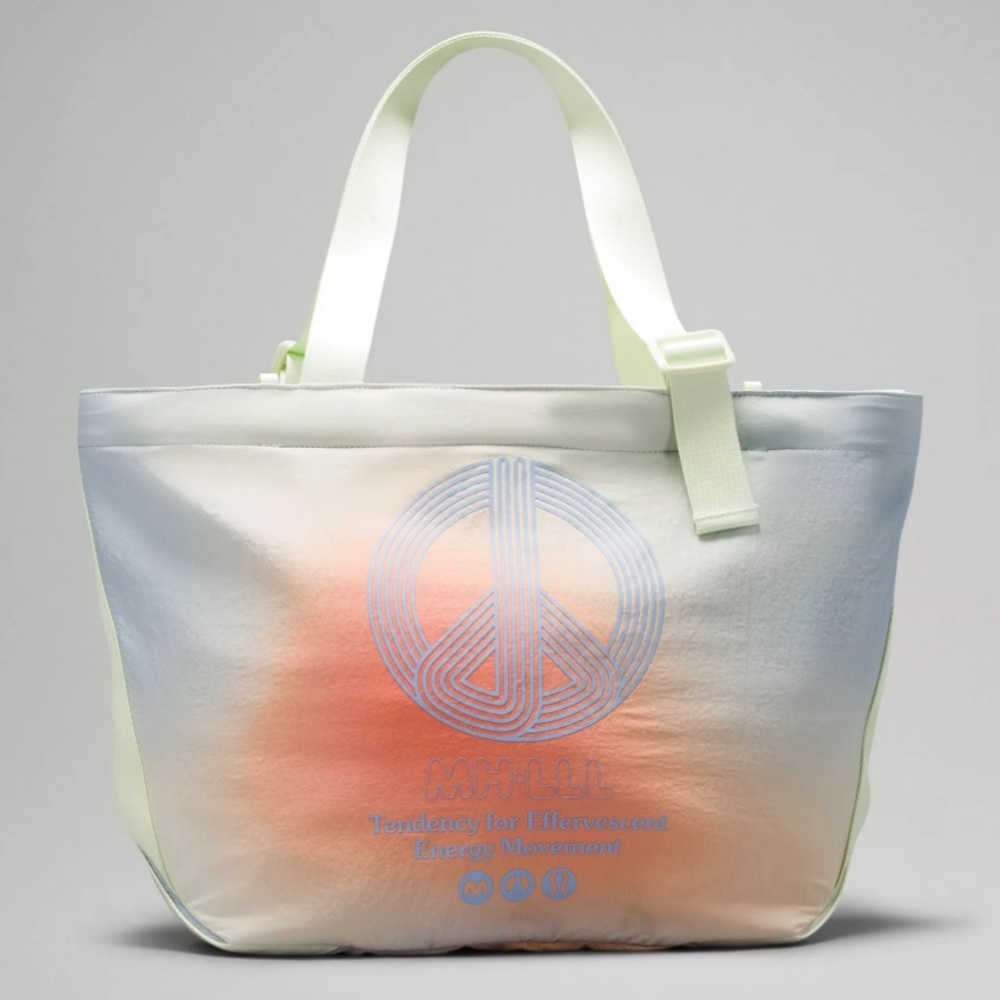 lululemon clean lines tote mad happy collaboration 🤍